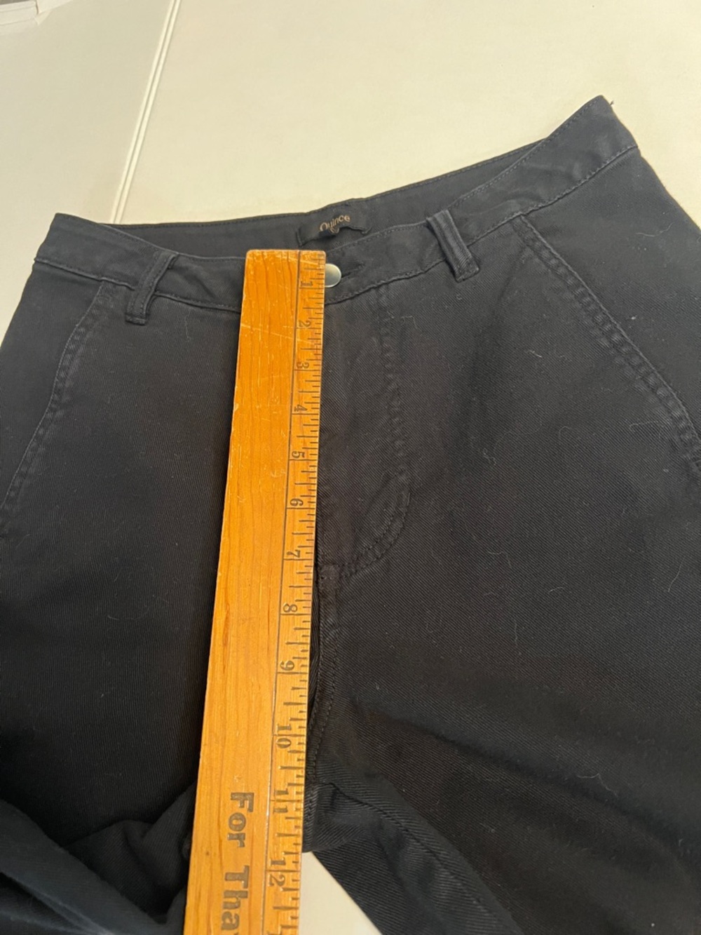 QUINCE ORGANIC COTTON TWILL BARREL PANTS BLACK SIZE 4 - Picture 14 of 16